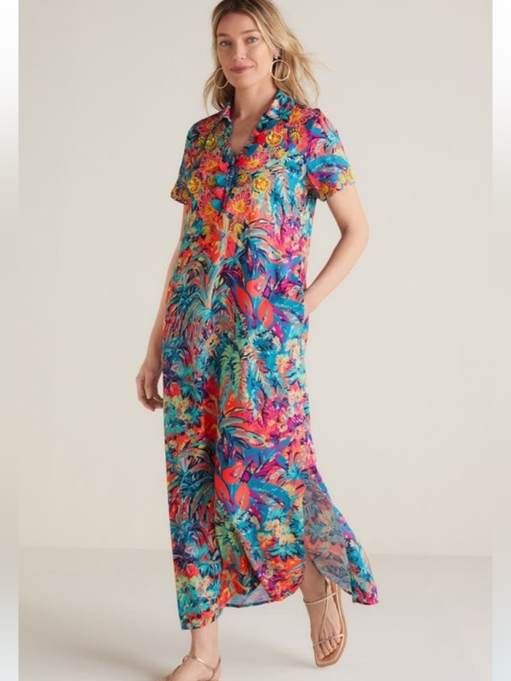Soft Surroundings Tropical Florence Maci Dress size Large